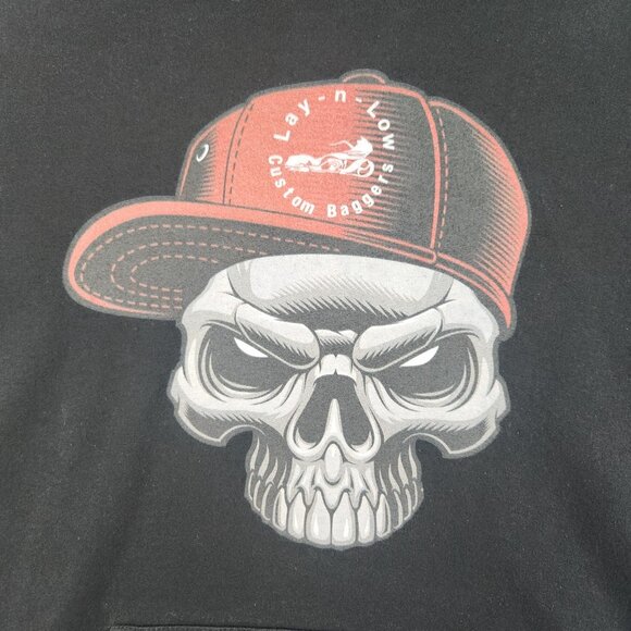 Motorcycle Shop Hoodie Men's Extra Large Lay N Low Custom Bike Sweatshirt TN - Picture 4 of 13